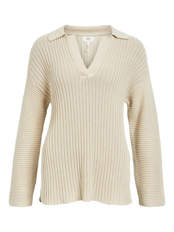 Toppar - Objgikoni loose knit pullover – Sandshell